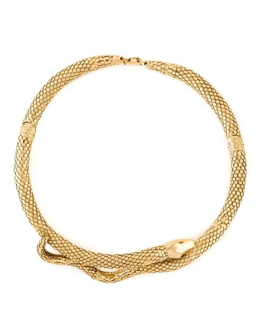 Aurelie Bidermann Metallic 'Tao' Schlangen-Halskette
