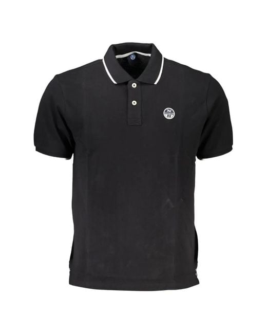 North Sails Black Polo À Patch Logo for men