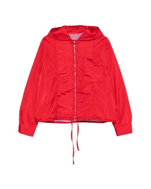 CUANTICO Red Hooded Zip Jacket