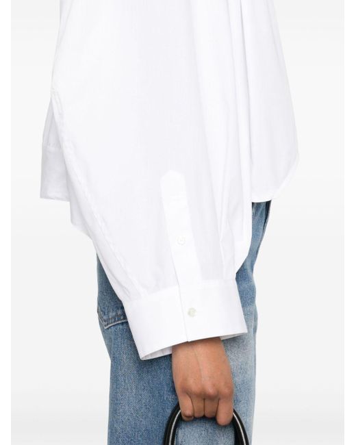 Sacai Wide-sleeve Poplin Shirt White