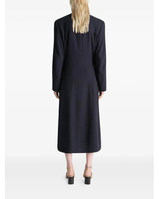 Lemaire Blue Draped Wrap Coat