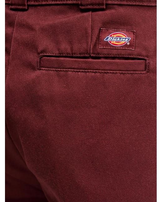 Dickies Red Logo-Patch Trousers