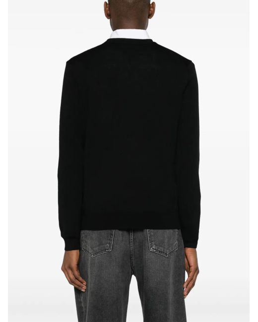 メンズ Maison Kitsuné フォックスパッチ セーター Black