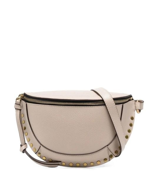Isabel Marant Gray Studded Leather Belt Bag