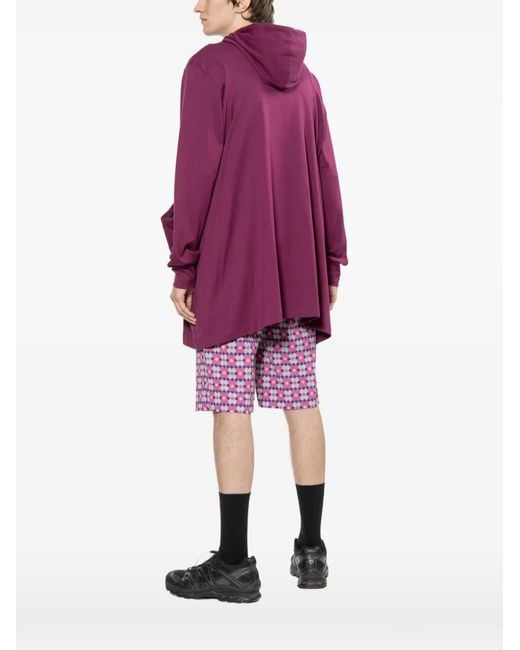 Comme des Garçons Purple Cotton Hoodie for men