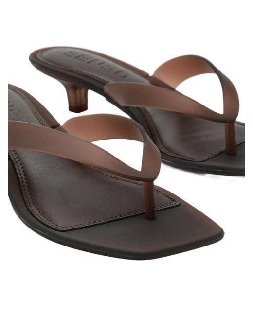 Senso White Sonya Thong-Strap Sandals