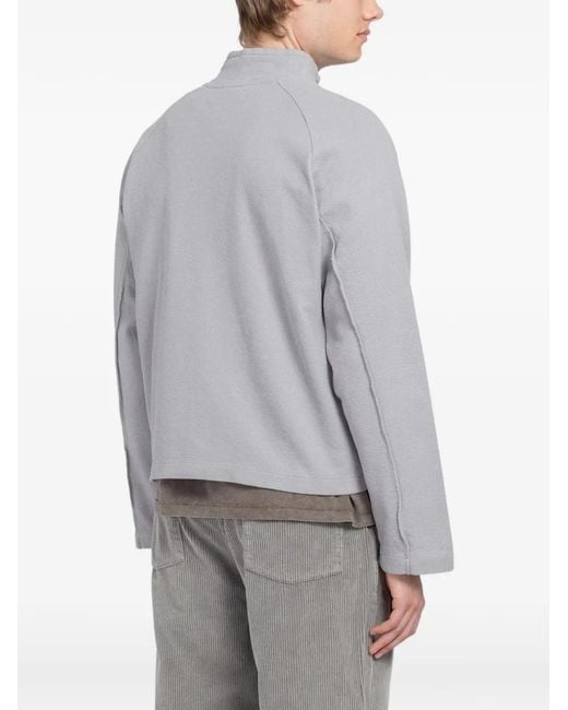 mfpen Gray Leisure Zip-Up Raglan-Sleeve Cardigan for men