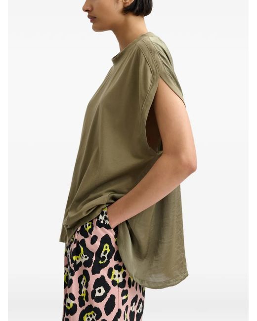 Essentiel Antwerp Green Jabana High-Low T-Shirt