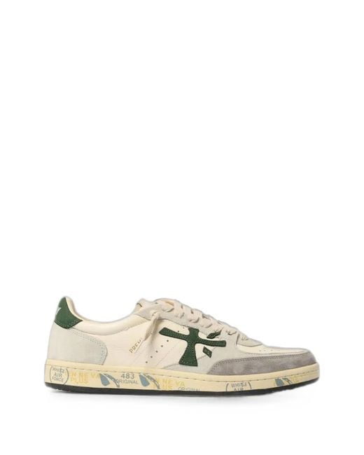 Premiata White Basket Clay Sneakers