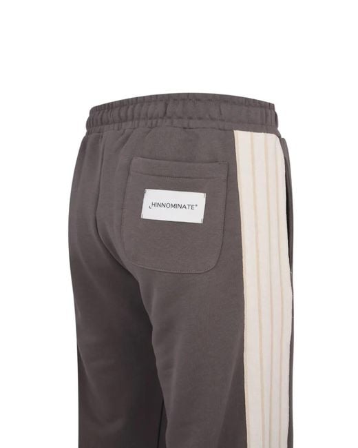 hinnominate Gray Pantalon À Rayures Latérales for men