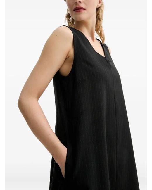 Marc O' Polo Black Pinstripe Sleeveless Mini Dress
