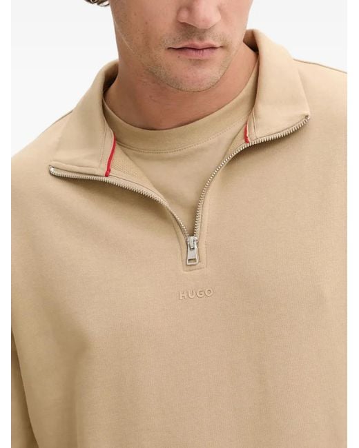Sweat À Col Montant Zippé HUGO pour homme en coloris Natural