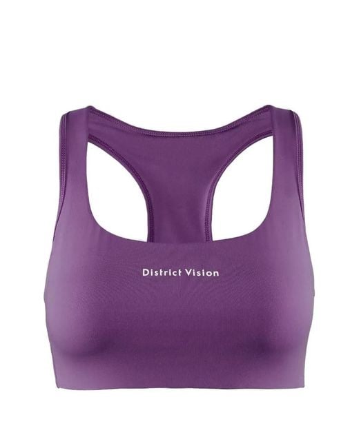 District Vision Purple Racerback Double-Layered Bra