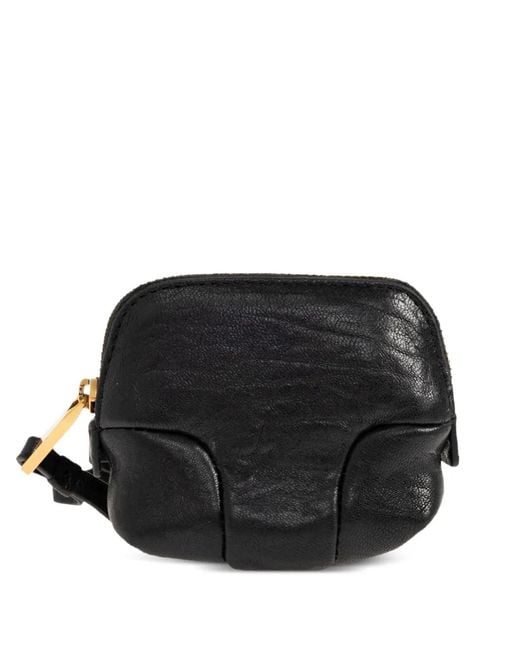 AllSaints Black Ares Leather Pouch