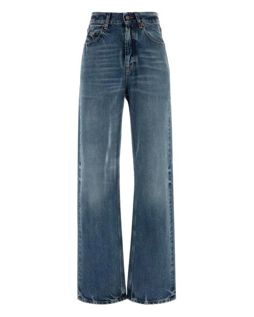 Saint Laurent Blue Waist Baggy Jeans