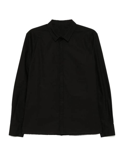 Label Under Construction Black Cotton Shirt for men
