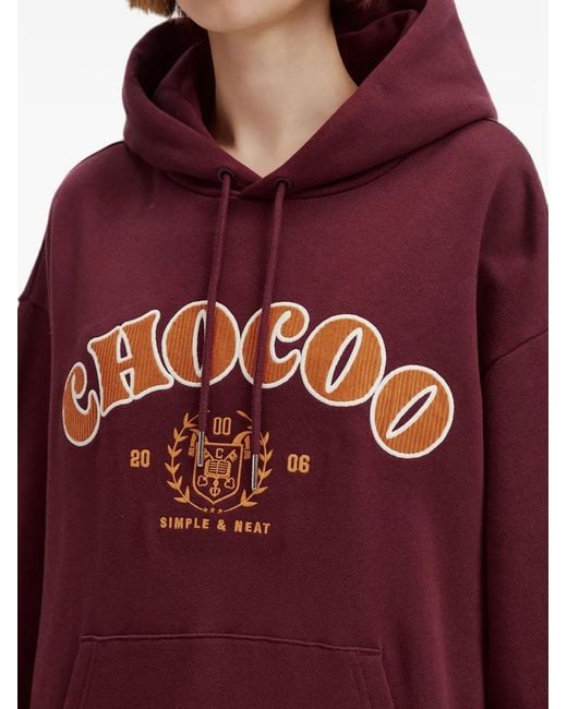 Chocoolate Logo-Embroidered Drawstring Hoodie