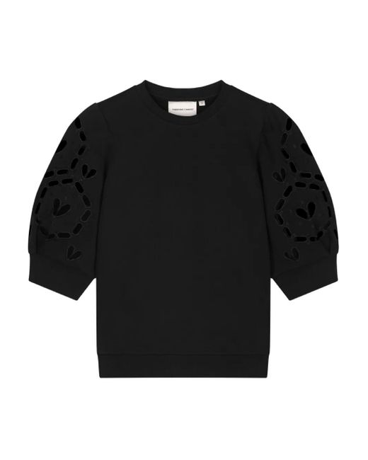 FABIENNE CHAPOT Henriette Cut-out Sleeve T-shirt Black