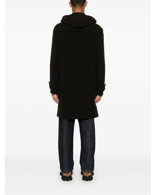 Gloverall Black Monty Duffle Coat for men