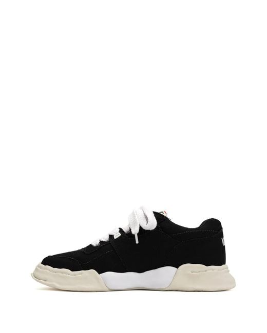 Maison Mihara Yasuhiro Black Parker Canvas Logo-Embroidered Sneakers
