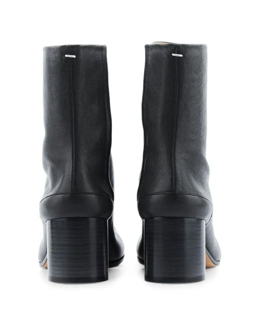 Maison Margiela Gray Tabi Leather Ankle Boots