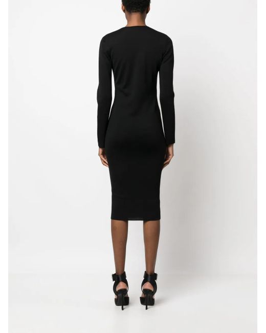 Tom Ford Black V-Neck Knitted Dress