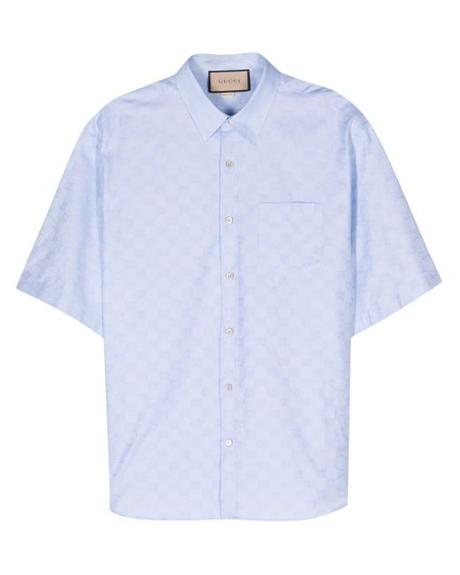 Gucci Hemd aus GG Supreme in Blue für Herren