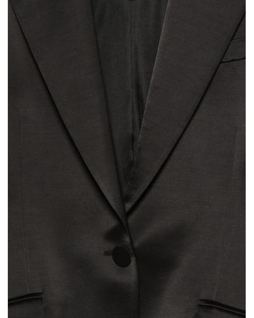 ANDAMANE Black Blazer À Simple Boutonnage