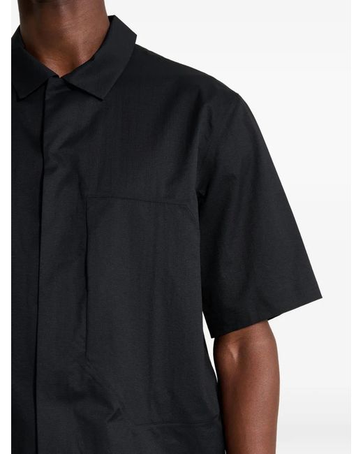 Veilance Black Demlo Short-Sleeve Shirt for men