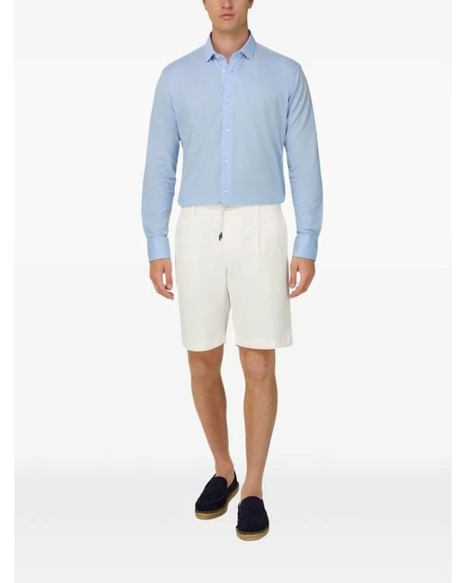 Boggi White Drawstring Shorts for men
