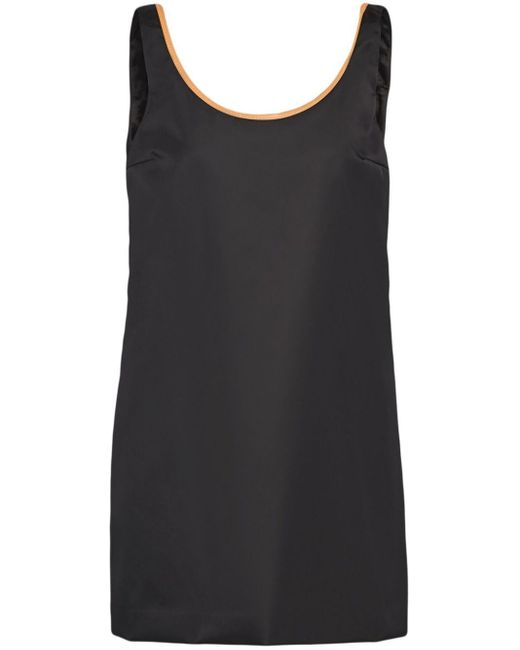 Vestido corto Re-Nylon Prada de color Black