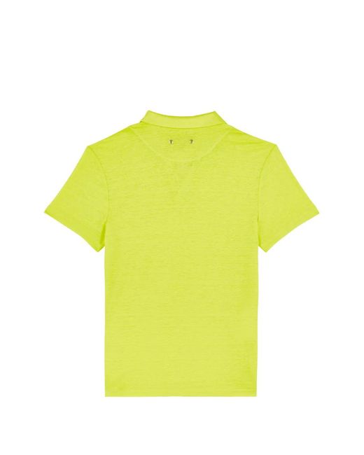 Vilebrequin Yellow Embroidered-Logo Short-Sleeves Polo Shirt for men