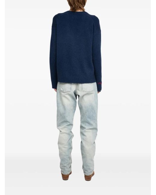 Maglione Miky Con Scollo A V di Zadig & Voltaire in Blue