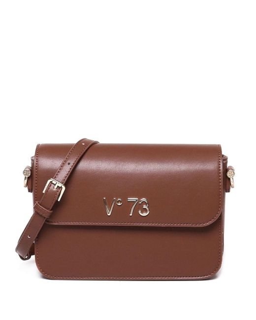 Khaki Brown Logo Detailed Bag Via3