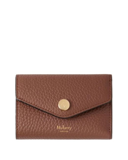 Mulberry Brown Logo-Print Wallet