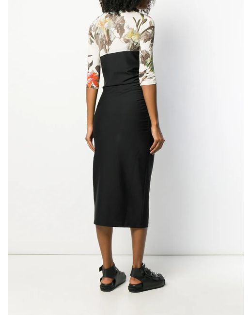 Off-White c/o Virgil Abloh Black Two-layer Midi Dress