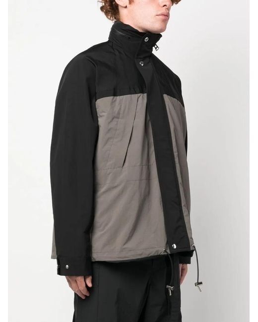Sacai Black Funnel-Neck Reversible Jacket for men