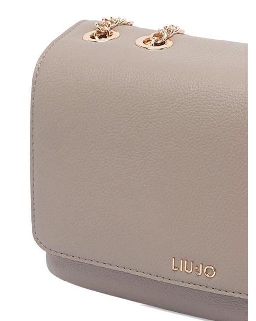 Liu Jo Gray Chain-Strap Push-Lock Shoulder Bag
