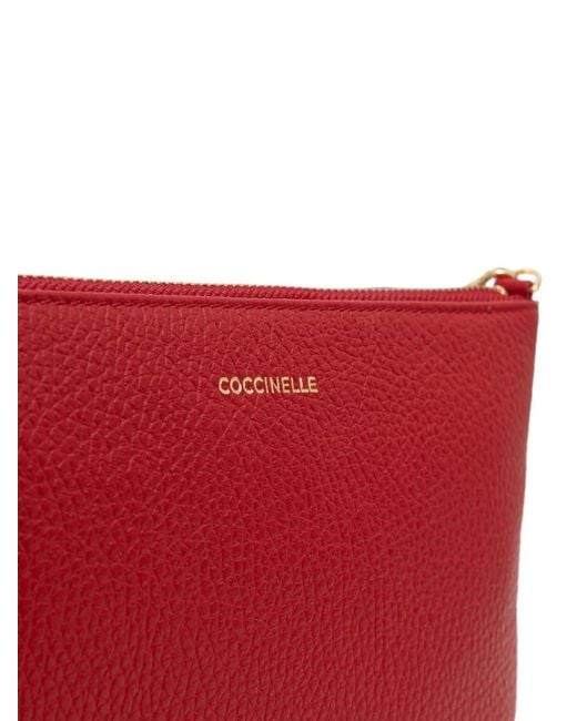 Coccinelle Red Grained Crossbody Bag