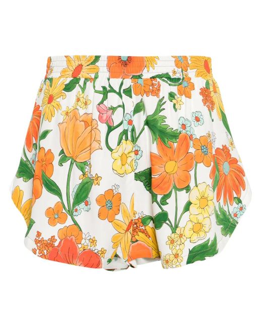 Stella McCartney Gray Short De Sport À Fleurs