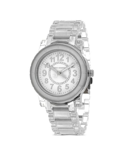 Juicy Couture Gray Hrh Crystal-Embellished 37Mm Watch