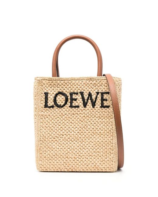 Loewe Natural Logo-Embroidered Crossbody Bag