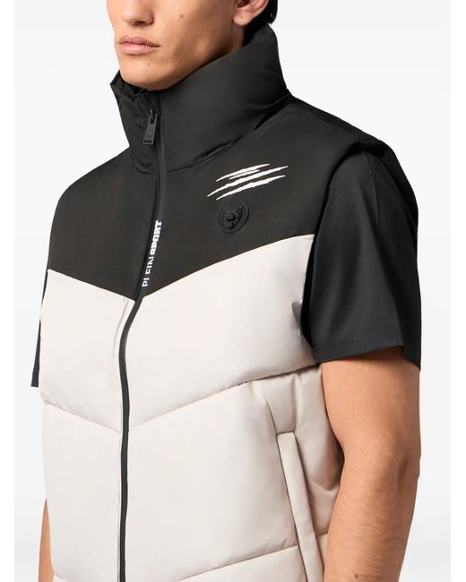 Philipp Plein Black Zip-Up Gilet for men
