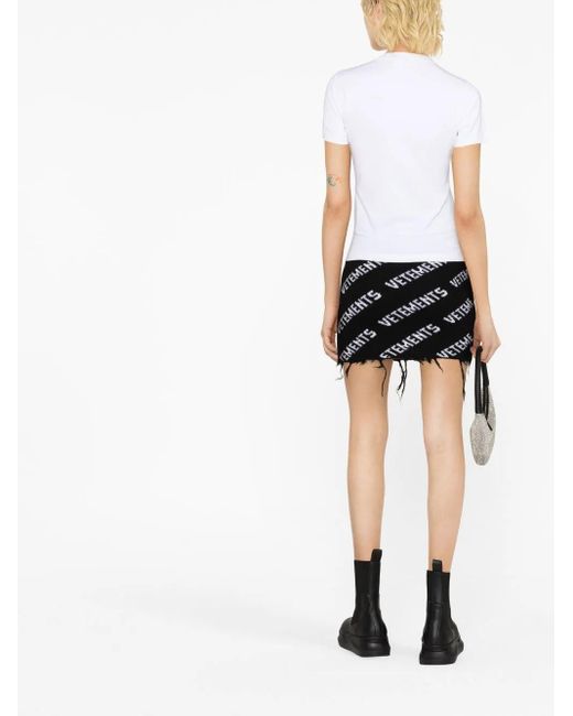 Vetements White Slogan Print T-Shirt