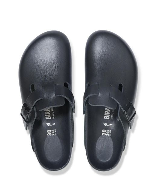 Birkenstock Gray Boston Leather Clogs for men