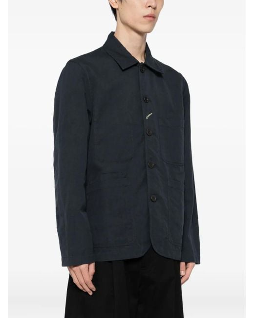 Universal Works Black Bakers Linen Jacket for men
