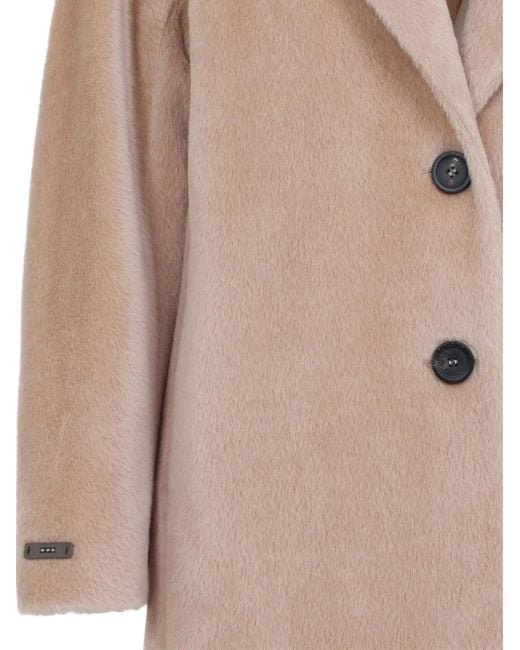 Peserico Natural Alpaca Wool Coat