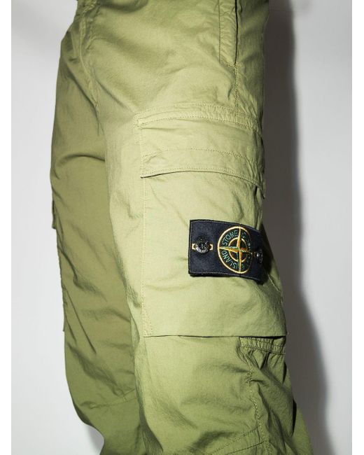 Stone Island Tapered-leg Trousers in Green for Men | Lyst Canada