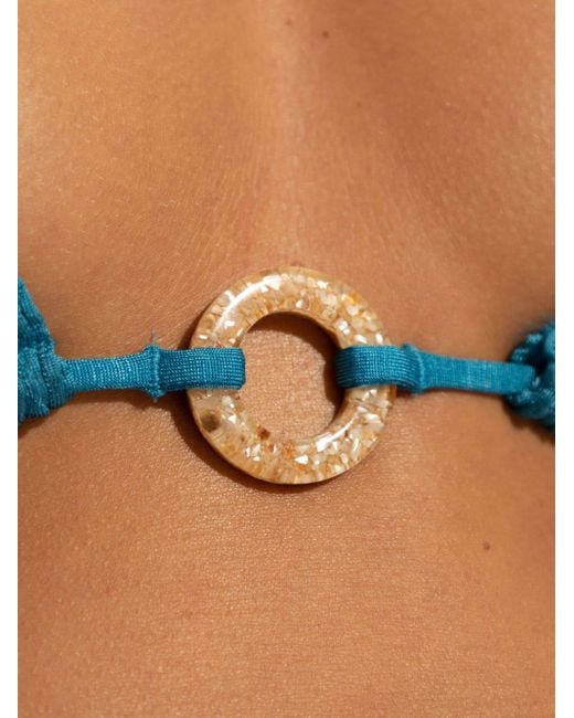 Bondeye Blue Ring Ingrid Triangle Bikini Top