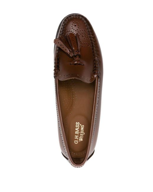 G.H.BASS Brown Weejuns Estelle Leather Loafers